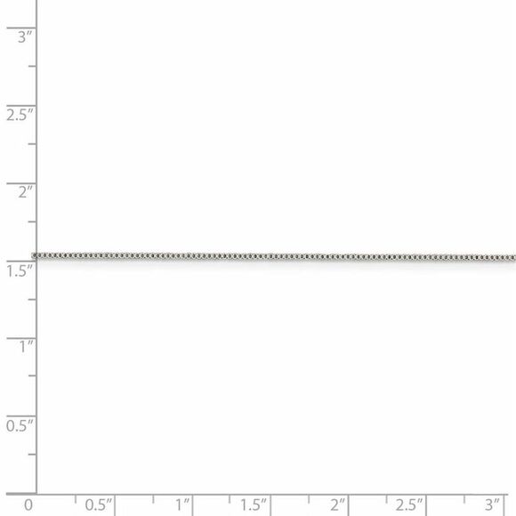 0.8mm, Sterling Silver, Solid Box Chain Necklace, 16 Inch - Picture 5 of 8